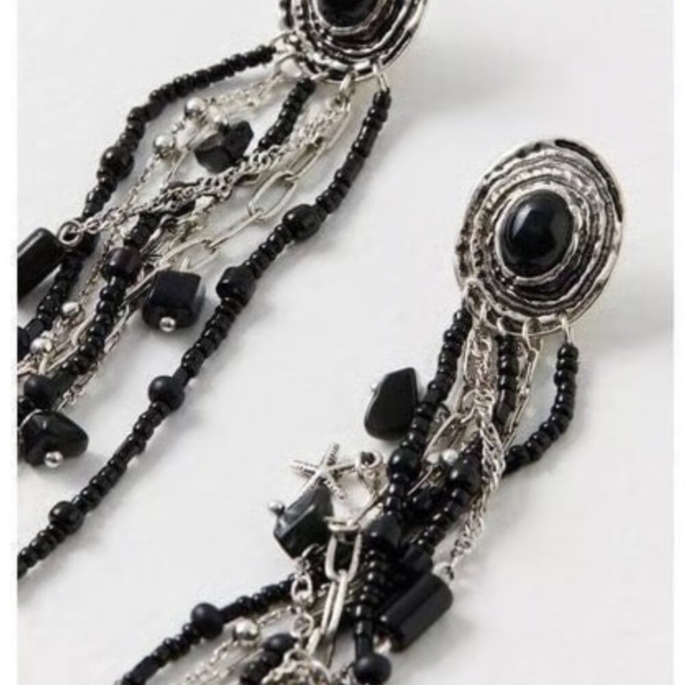 Free People Fringe Dangle Earrings NEW - Picture 2 of 6